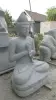  Product image 5 of the product “Seated Buddha with floral carving -Chakra position. About 152cm height. Natural stone (river stone), stonemasonry ”